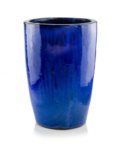 75.431.60 | Glazed Tall-urn - kobalt